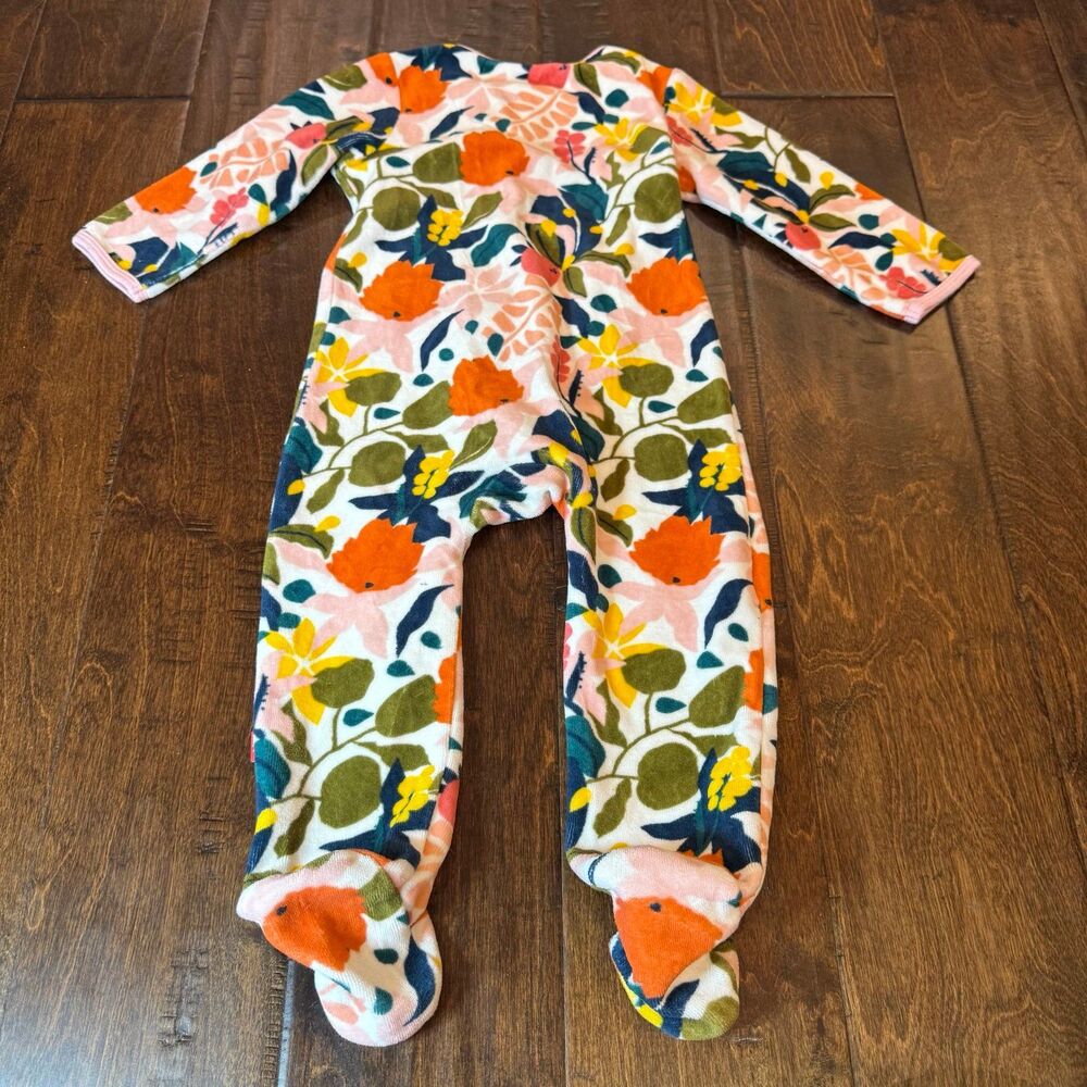 Magnetic Me Velour Floral Footie size 9-12 Months - Picture 5 of 6